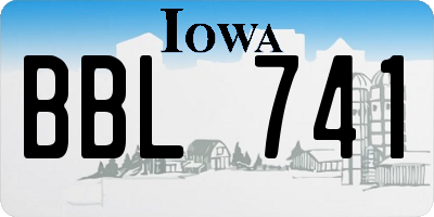 IA license plate BBL741
