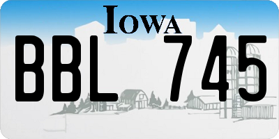 IA license plate BBL745