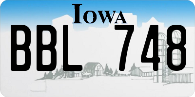 IA license plate BBL748