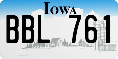 IA license plate BBL761