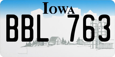 IA license plate BBL763