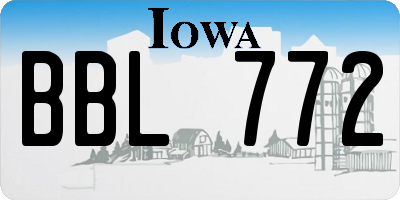 IA license plate BBL772