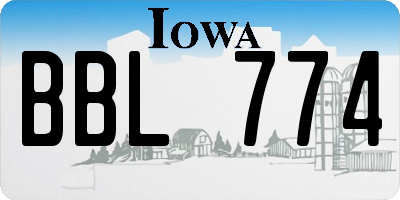 IA license plate BBL774