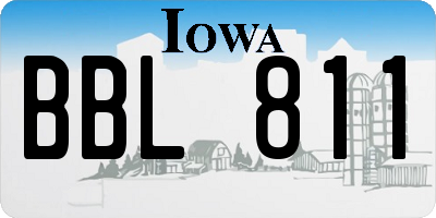 IA license plate BBL811