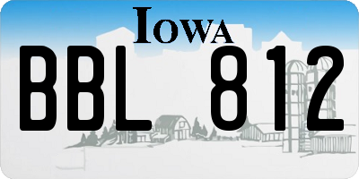 IA license plate BBL812