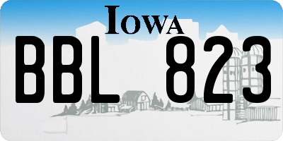 IA license plate BBL823