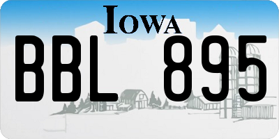 IA license plate BBL895