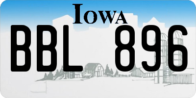 IA license plate BBL896