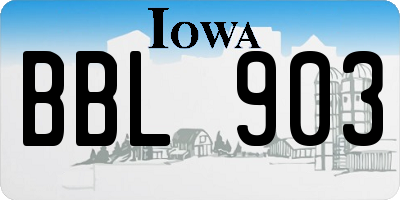 IA license plate BBL903