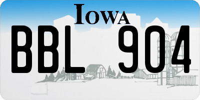 IA license plate BBL904