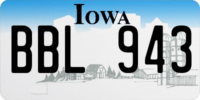 IA license plate BBL943