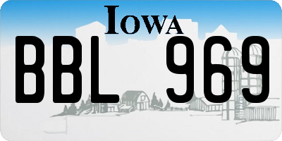 IA license plate BBL969