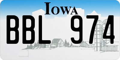 IA license plate BBL974
