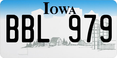 IA license plate BBL979
