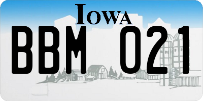 IA license plate BBM021