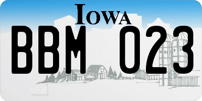 IA license plate BBM023