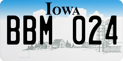 IA license plate BBM024