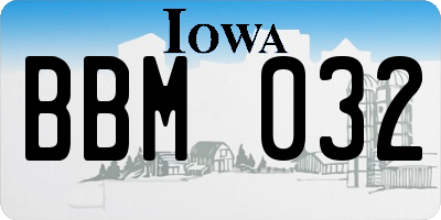 IA license plate BBM032