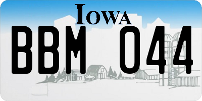 IA license plate BBM044