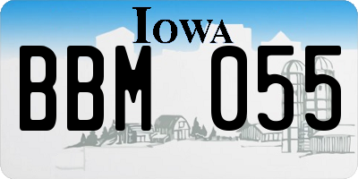 IA license plate BBM055