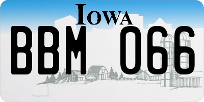 IA license plate BBM066