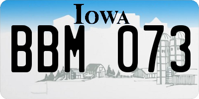IA license plate BBM073
