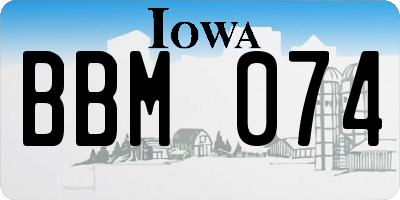 IA license plate BBM074