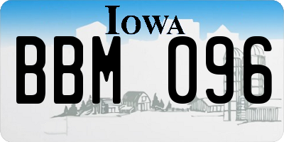 IA license plate BBM096