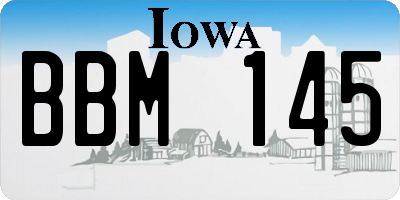 IA license plate BBM145