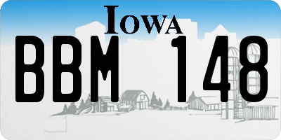 IA license plate BBM148