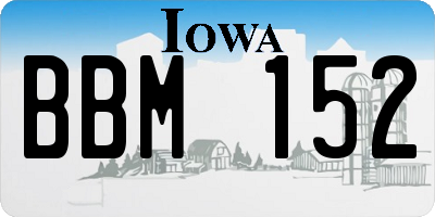 IA license plate BBM152