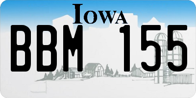IA license plate BBM155