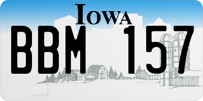 IA license plate BBM157