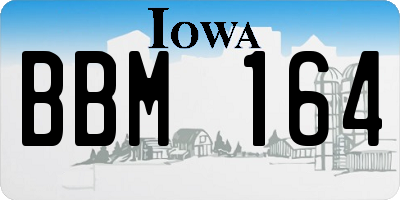 IA license plate BBM164
