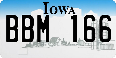 IA license plate BBM166