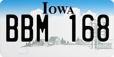 IA license plate BBM168