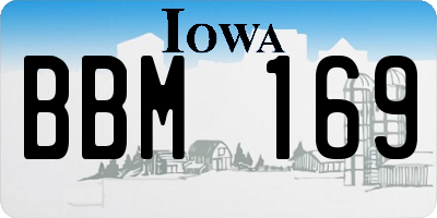 IA license plate BBM169