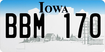 IA license plate BBM170
