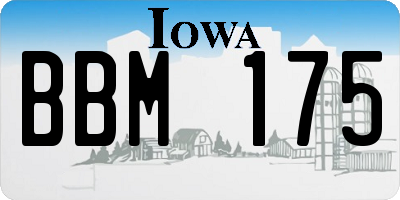 IA license plate BBM175