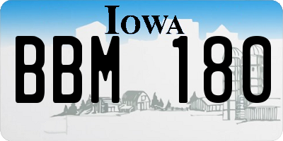 IA license plate BBM180