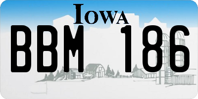 IA license plate BBM186