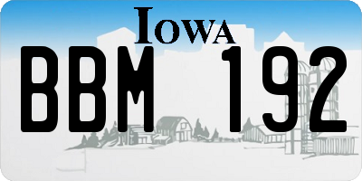 IA license plate BBM192