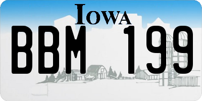 IA license plate BBM199