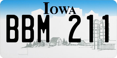IA license plate BBM211