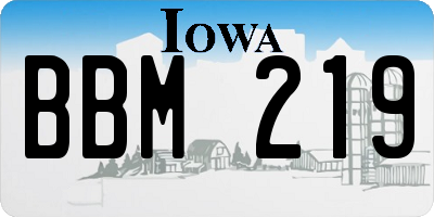 IA license plate BBM219