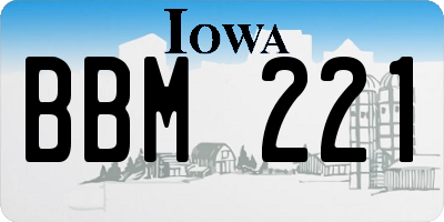 IA license plate BBM221