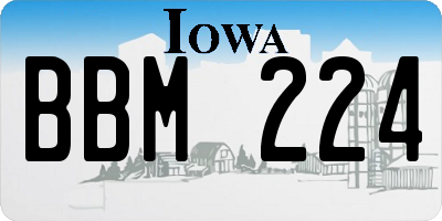 IA license plate BBM224