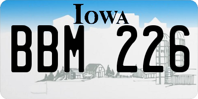 IA license plate BBM226