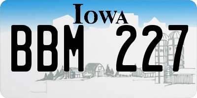 IA license plate BBM227