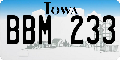 IA license plate BBM233
